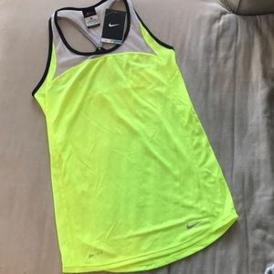 Neon yellow Nike racerback tank
